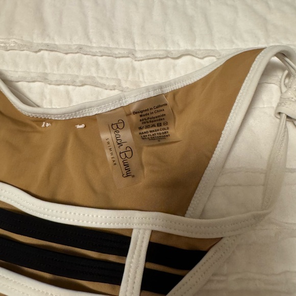 Beach Bunny Hard Summer White and Black Striped Bikini - Picture 5 of 6